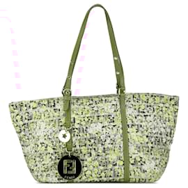 Fendi-Fendi Gray Zucchino Floral Forever Tote-Other