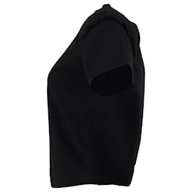 Isabel Marant-Isabel Marant Front Tie T-Shirt in Black Cotton-Black