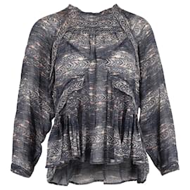 Isabel Marant-Blouse imprimée Isabel Marant en soie grise-Gris