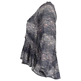 Isabel Marant-Isabel Marant Bedruckte Bluse aus grauer Seide-Grau