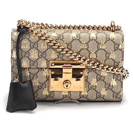 Gucci-Petit sac à bandoulière GG Supreme Bees Padlock 409487-Autre