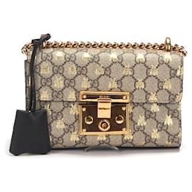 Gucci-Petit sac à bandoulière GG Supreme Bees Padlock 409487-Autre