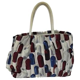 Prada-PRADA Sac à main à motif à lèvres en nylon multicolore Auth yb569-Multicolore