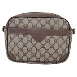 Gucci-GUCCI GG Supreme Sac à bandoulière PVC Beige 007 115 6423 Auth bs14474-Beige