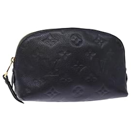 Louis Vuitton-LOUIS VUITTON Empreinte Pochette Cosmetic PM Pouch Navy M69413 LV Auth 75459-Navy blue