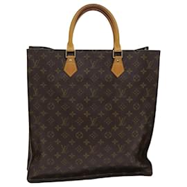 Louis Vuitton-Bolso de mano LOUIS VUITTON Monogram Sac Plat M51140 LV Auth 75549-Monograma