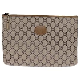 Gucci-Bolso de mano GUCCI GG Plus Supreme PVC Beige Auth ki4521-Beige