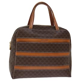 Céline-CELINE Macadam Canvas Hand Bag PVC Brown Auth 75226-Brown