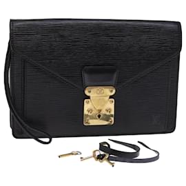 Louis Vuitton-Bolso de mano LOUIS VUITTON Epi Serie Dragonne Negro Noir M52612 LV Auth th4901-Negro