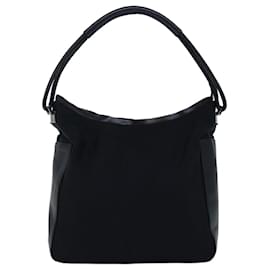 Gucci-Bolsa de ombro GUCCI em lona preta 001 3766 Auth bs14537-Preto