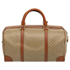 Céline-CELINE Borsa Boston in tela macadam Beige Auth 75618-Beige