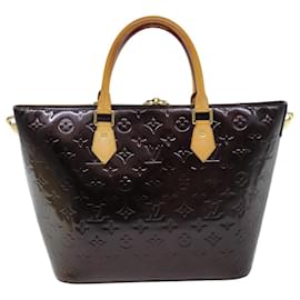 Louis Vuitton-Bolso LOUIS VUITTON Monogram Vernis Montebello MM de 2 vías Amarante M90163 Auth 75763-Otro