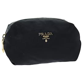 Prada-PRADA Pouch Nylon Black Auth bs14398-Black