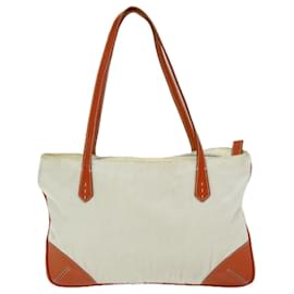 Prada-PRADA Einkaufstasche Nylon Beige Orange Auth 75334-Beige,Orange