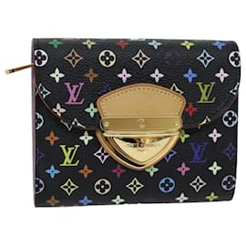 Louis Vuitton-LOUIS VUITTON Mehrfarbige Portefeuille Koala Geldbörse Schwarz M58015 LV Auth 75743A-Schwarz