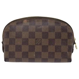 Louis Vuitton-LOUIS VUITTON Damier Ebene Pochette Kosmetiktasche PM N47516 LV Auth 75409-Andere