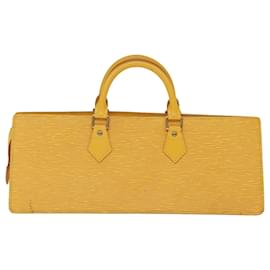 Louis Vuitton-Bolsa de mão triangular LOUIS VUITTON Epi Sac amarela M52099 Autenticação de LV ep4217-Amarelo