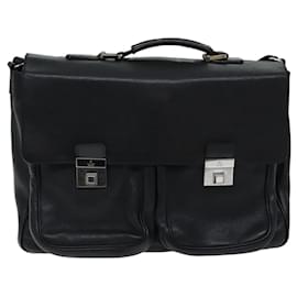 Gucci-GUCCI Sac à main Cuir 2way Noir Auth hk1295-Noir