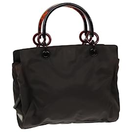 Prada-PRADA Borsa a Mano Nylon Marrone Auth 75646-Marrone