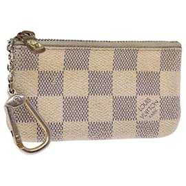 Louis Vuitton-Portamonete LOUIS VUITTON Damier Azur Pochette Cles N62659 LV Auth 75680-Altro