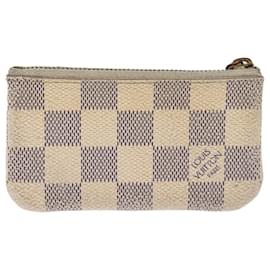 Louis Vuitton-Portamonete LOUIS VUITTON Damier Azur Pochette Cles N62659 LV Auth 75680-Altro