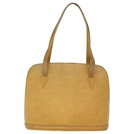 Louis Vuitton-LOUIS VUITTON Epi Lussac Shoulder Bag Yellow M52289 LV Auth 75271-Yellow