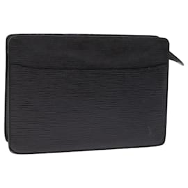 Louis Vuitton-LOUIS VUITTON Epi Pochette Homme Clutch Bag Black Noir M52522 LV Auth 75463-Black
