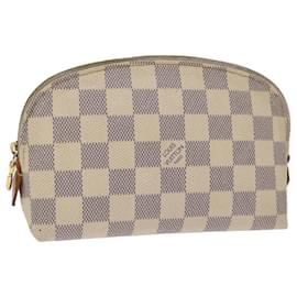 Louis Vuitton-Bolsa cosmética LOUIS VUITTON Damier Azur Pochette PM N60024 Autenticação de LV 75259-Outro