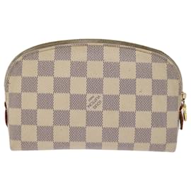 Louis Vuitton-LOUIS VUITTON Damier Azur Pochette Cosmetic PM Pouch N60024 LV Auth 75259-Altro