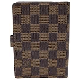 Louis Vuitton-LOUIS VUITTON Damier Ebene Agenda PM Tagesplaner-Umschlag R20700 LV Auth bs14380-Andere