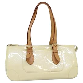 Louis Vuitton-Bolso de mano LOUIS VUITTON Monogram Vernis Rosewood Avenue Perle M93508 Auth 73462-Otro