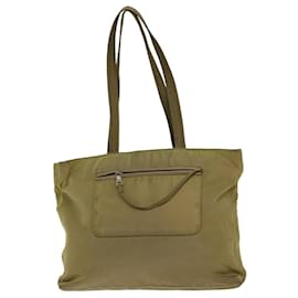 Prada-Bolsa Tote PRADA Nylon Bege Autêntica 75582-Bege