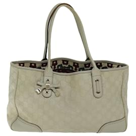 Gucci-Sac fourre-tout Gucci GG en toile Guccissima blanc 163805 Auth bs14471-Blanc