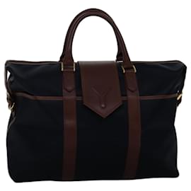 Saint Laurent-Sac Boston SAINT LAURENT en nylon bleu marine authentique ar11849-Bleu Marine