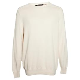 Loro Piana-Loro Piana, white crewneck sweater-White