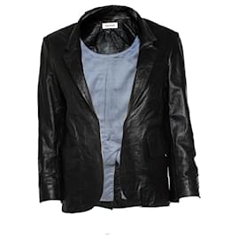 Zadig & Voltaire-Zadig & Voltaire, blazer de couro sem botões-Preto