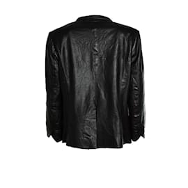 Zadig & Voltaire-Zadig & Voltaire, blazer de couro sem botões-Preto