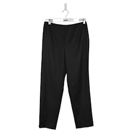 Dior-Straight wool pants-Black