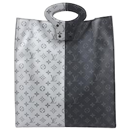 Louis Vuitton-Louis Vuitton Monogram Eclipse Split Handbag M43816-Grey