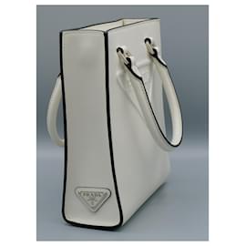 Prada-Bolso Mini Tote Branco-Branco