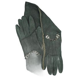 Blumarine Graue Schutzhandschuhe Grau