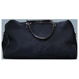 Louis Vuitton-Maleta Negra de Lona Keepal-Black