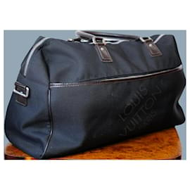 Louis Vuitton-Maleta Negra de Lona Keepal-Black