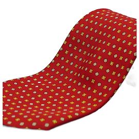Autre Marque Corbata Roja con Flores Roja