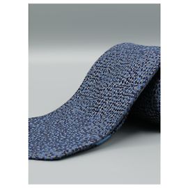 Salvatore Ferragamo Corbata Azul em Quadros Azul