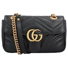 Gucci-Gucci Gg Marmont Matelassé Mini Bag Black-Black