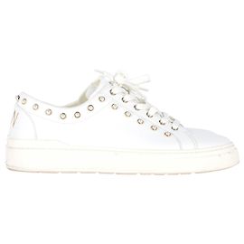 Stuart Weitzman Baskets Tillie ornées de fausses perles en cuir blanc Blanc