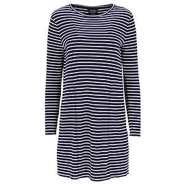 Apc A.P.C. Miniabito a righe in viscosa blu navy Blu Blu navy