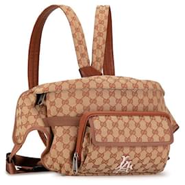 Gucci-Gucci GG Canvas LA Angels Patch Body Bag Sac de ceinture en toile 536842 en bon état-Autre