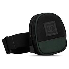 Chanel-Chanel 2003 Sports Line Arm Bag Bolso de tocador de lona en buen estado-Otro